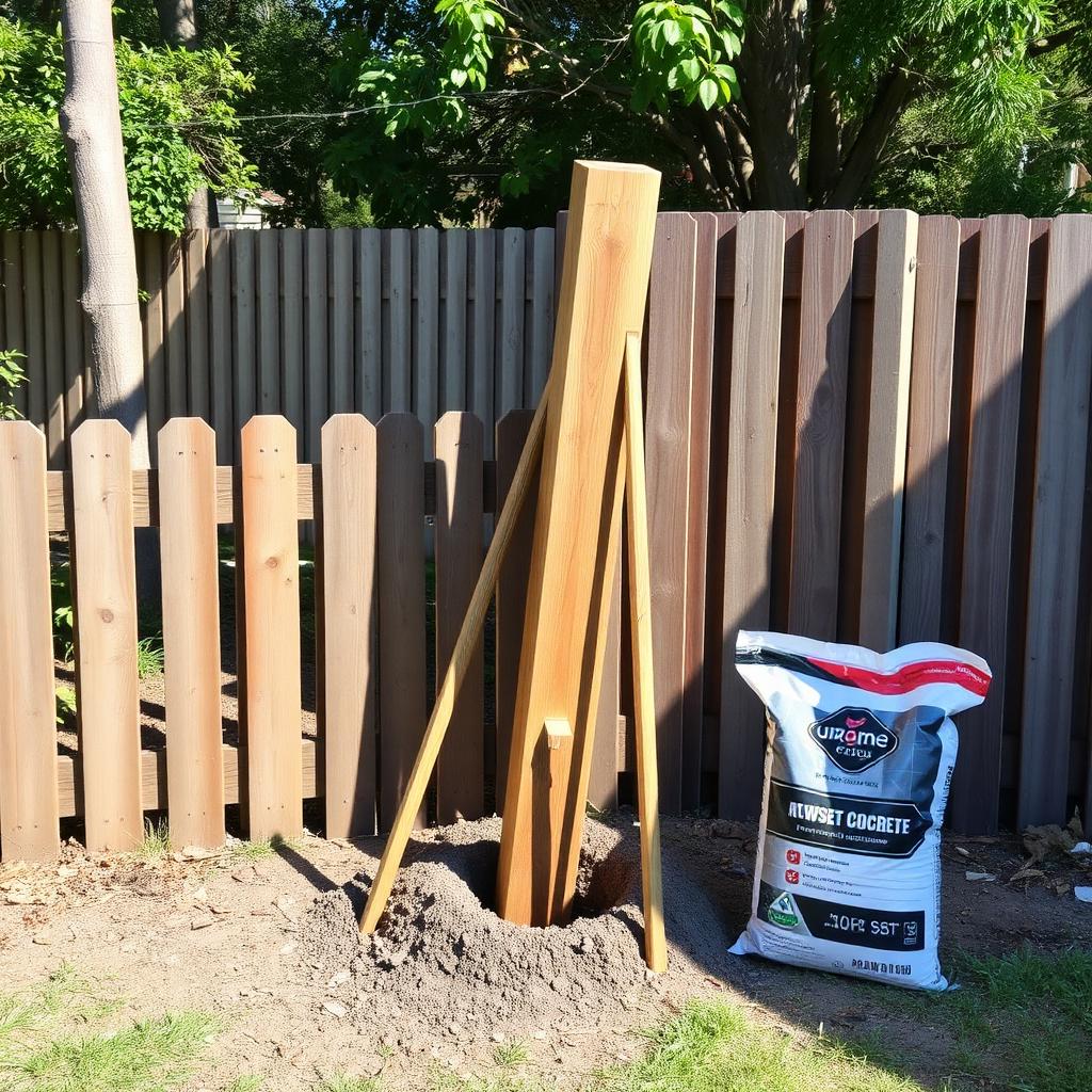 Straighten a Leaning Fence Post